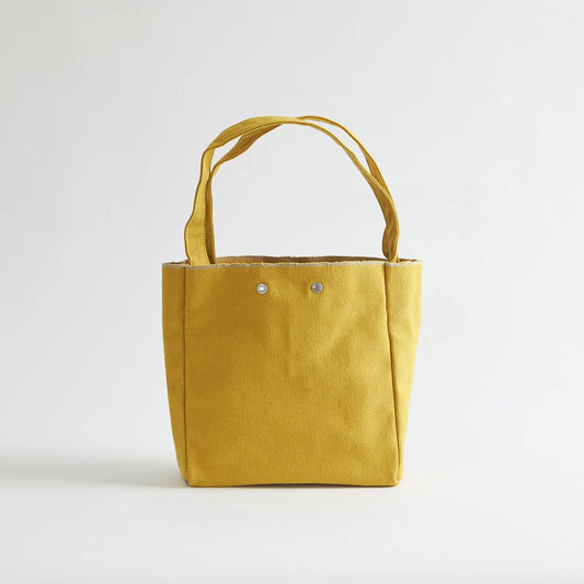 Kurashiki Hampu Canvas Tote Bag - Small Size / Mustard Yellow -, Japanese canvas tote bag