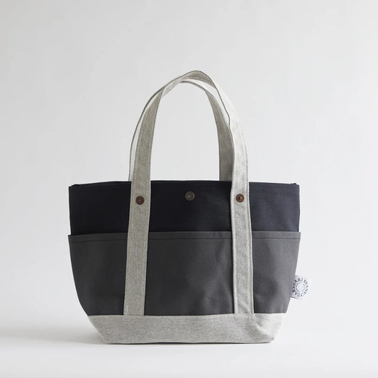 Kurashiki Hampu Canvas Tote Bag - Black -, Japanese canvas tote bag
