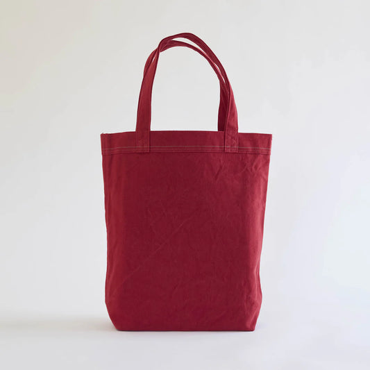Kurashiki Hampu Selvedge Canvas Tote Bag - Autumn Leaves Red -, Japanese canvas tote bag