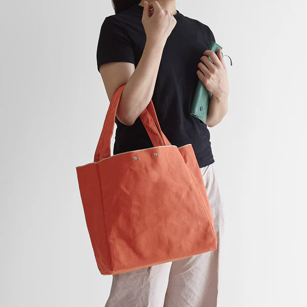 Kurashiki Hampu Canvas Tote Bag - Medium Size / Indigo Blue -, Japanese canvas tote bag