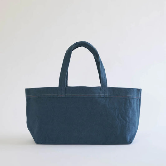 Kurashiki Hampu Selvedge Canvas Tote Bag - Rust Blue -, Japanese canvas tote bag