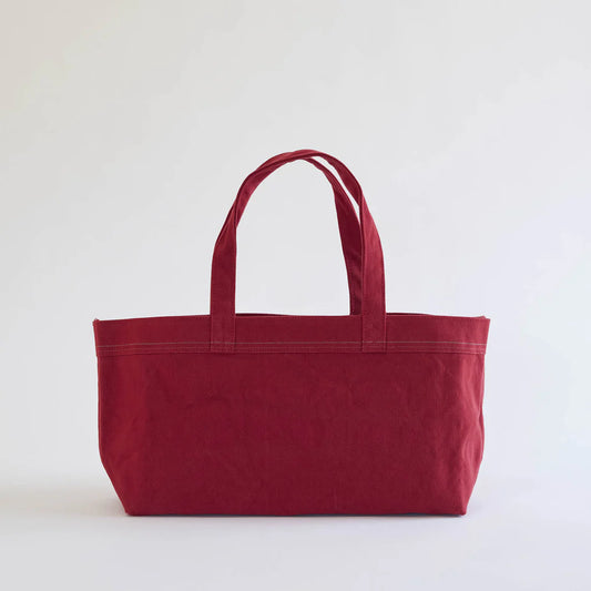 Kurashiki Hampu Selvedge Canvas Tote Bag - Autumn Leaves Red -, Japanese canvas tote bag