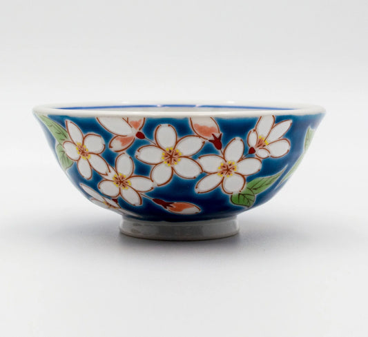 Kutani Yaki(ware) Rice Bowl - Cherry Blossom -