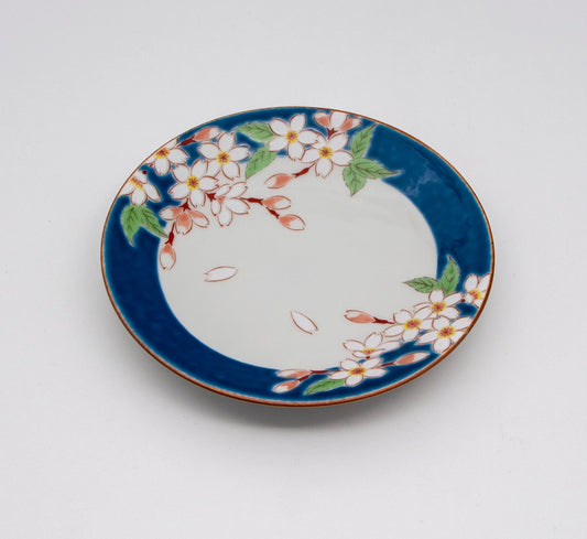 Kutani Yaki(ware) Small Plate 13.8 cm (5.4 inches) - Cherry Blossom -