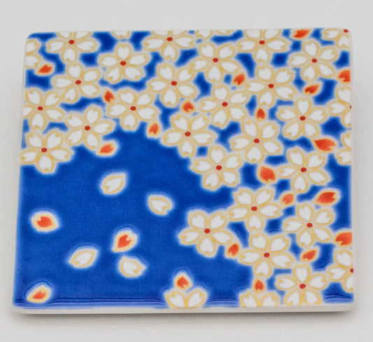 Kutani Yaki(ware) Small Plate 9.0 cm (3.5 inches) - Cherry Blossom -