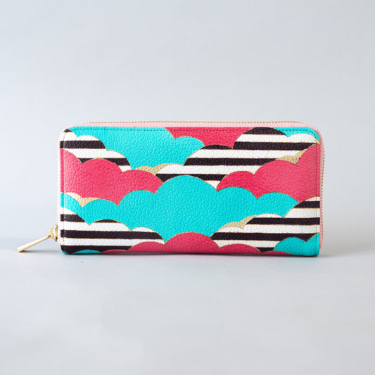 Kyo-Yuzen Leather Long Wallet - 001