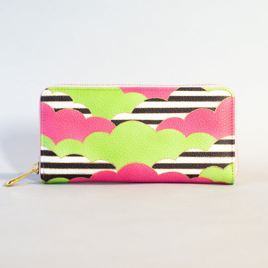 Kyo-Yuzen Leather Long Wallet - 002