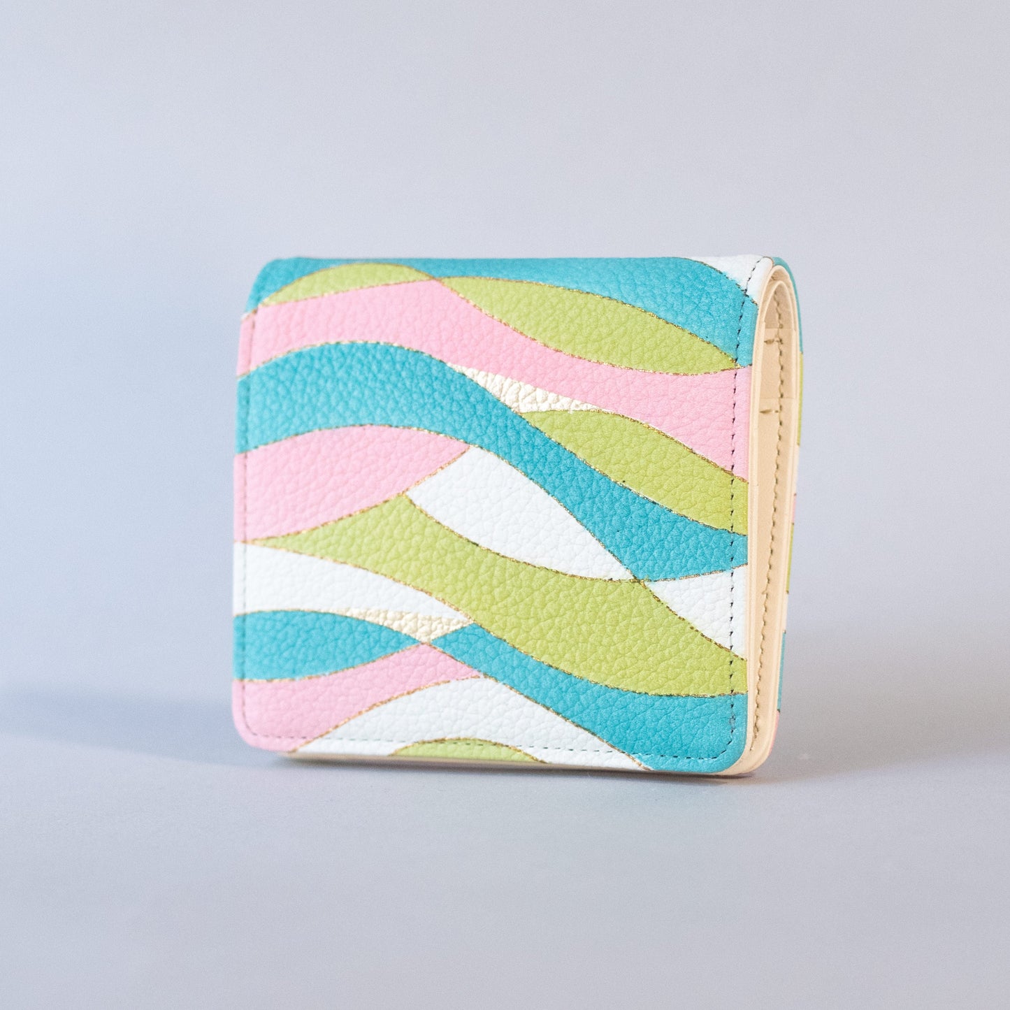 Kyo-Yuzen Leather Fold Wallet - 004