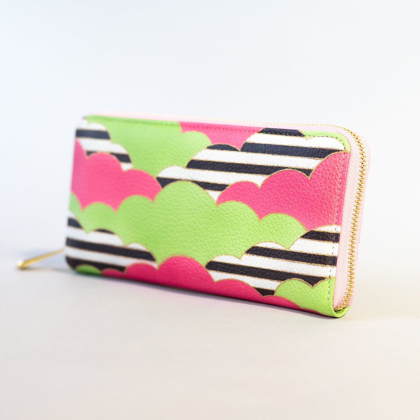 Kyo-Yuzen Leather Long Wallet - 002