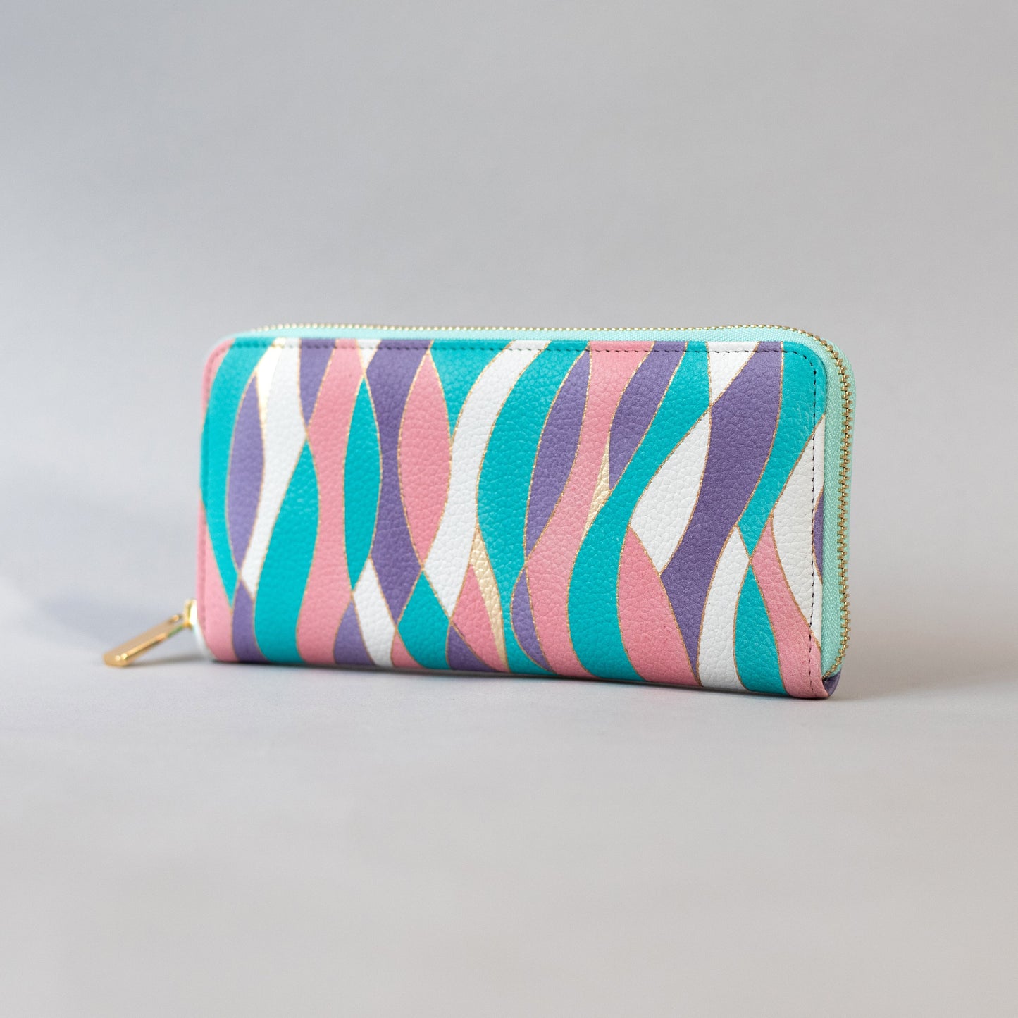Kyo-Yuzen Leather Long Wallet - 004