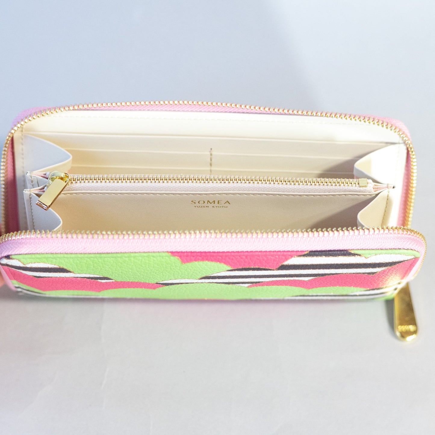 Kyo-Yuzen Leather Long Wallet - 002