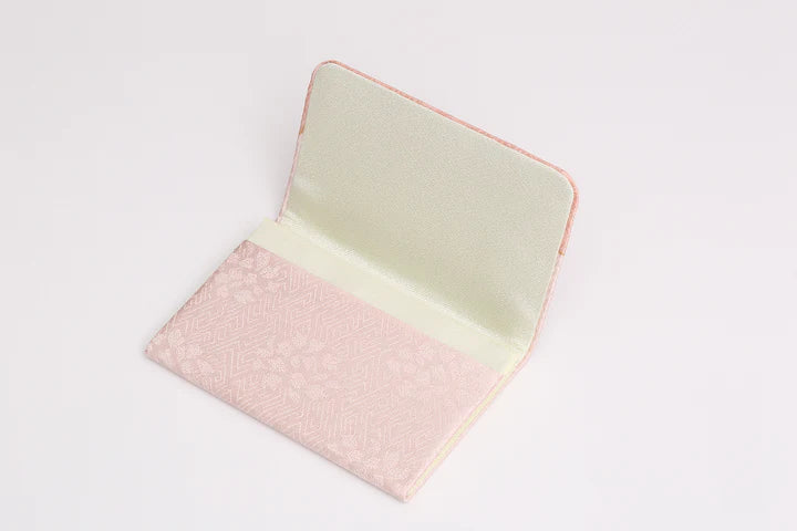 Kyo-Yuzen Business Card Holder / Card Case - Cherry Blossom / Pink -, Made in Kyoto, Japan