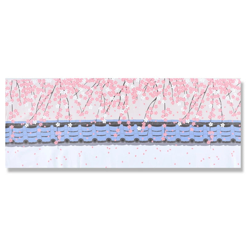 Kyo-Yuzen Dyeing Tenugui Towel (Japanese Hand Towel) - Cherry Blossom -, Made in Kyoto, Japan