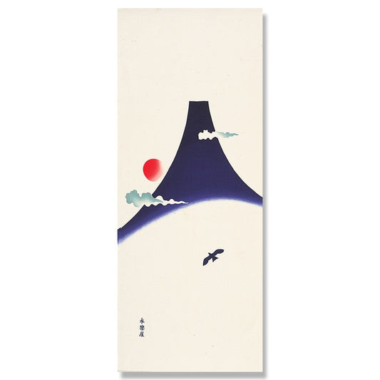 Kyo-Yuzen Dyeing Tenugui Towel (Japanese Hand Towel) - Mt. Fuji -, Made in Kyoto, Japan