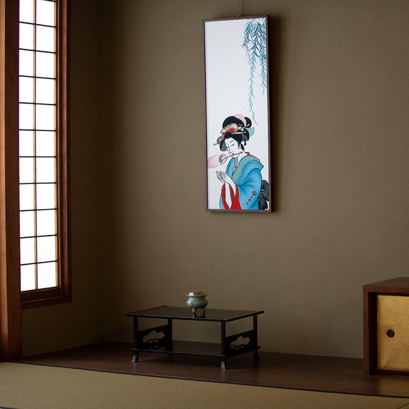 Kyo-Yuzen Dyeing Tenugui Towel (Japanese Hand Towel) - Enjoying the Evening Breeze -, Made in Kyoto, Japan