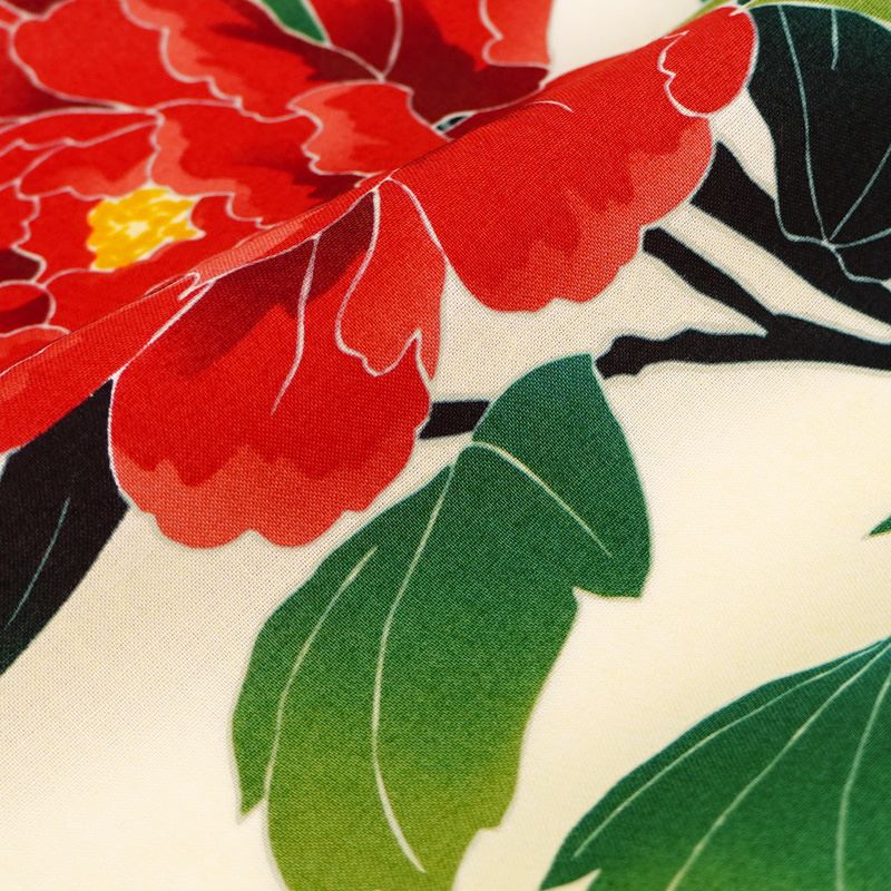 Kyo-Yuzen Dyeing Tenugui Towel (Japanese Hand Towel) - Japanese Maiko and Peony -, Made in Kyoto, Japan