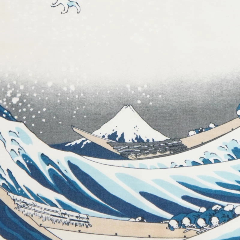 Kyo-Yuzen Dyeing Tenugui Towel (Japanese Hand Towel) - The Great Wave off Kanagawa -, Made in Kyoto, Japan