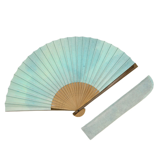 Kyo-sensu (Japanese folding fan) for Men - Kurotani Washi / Blue - , Made in Kyoto, Japan , Kyoto sensu