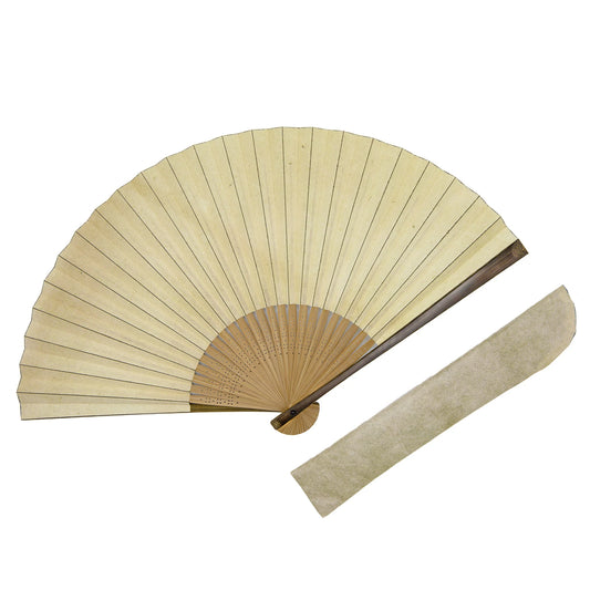 Kyo-sensu (Japanese folding fan) for Men - Kurotani Washi / Gray - , Made in Kyoto, Japan , Kyoto sensu