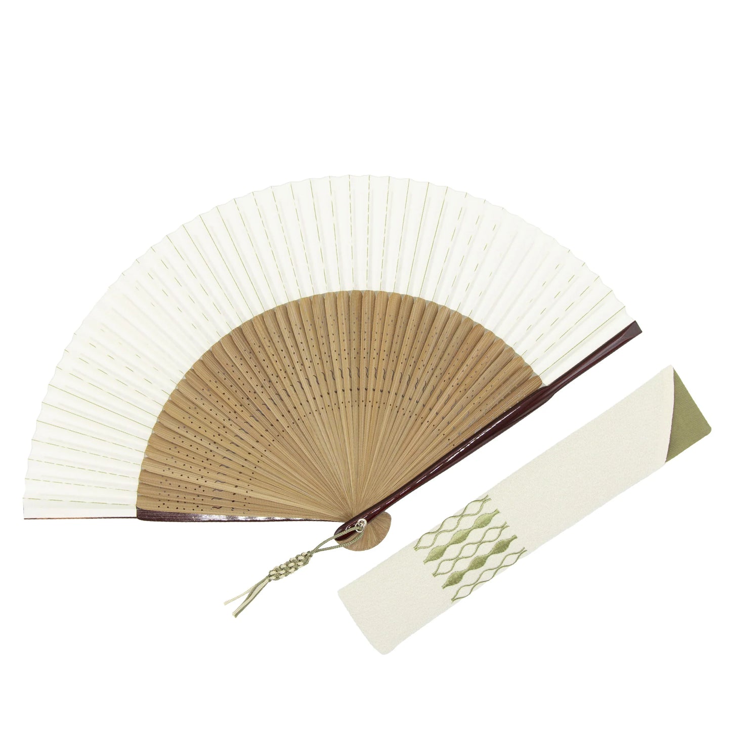 Kyo-sensu (Japanese folding fan) for Women - Tatewaku (Rising Steam) Pattern -, Made in Kyoto, Japan, Kyoto sensu