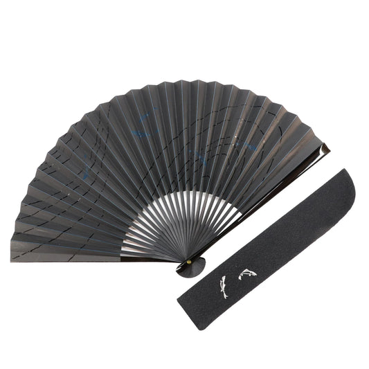 Kyo-sensu (Japanese folding fan) for Men - Urushi Lacquer Painting / Sweetfish - , Made in Kyoto, Japan , Kyoto sensu
