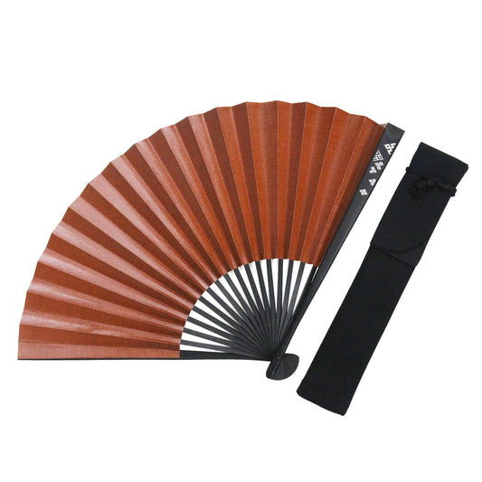 Kyo-sensu (Japanese folding fan) for Men - Kakishibu / Natural - , Made in Kyoto , Japan, Kyoto sensu