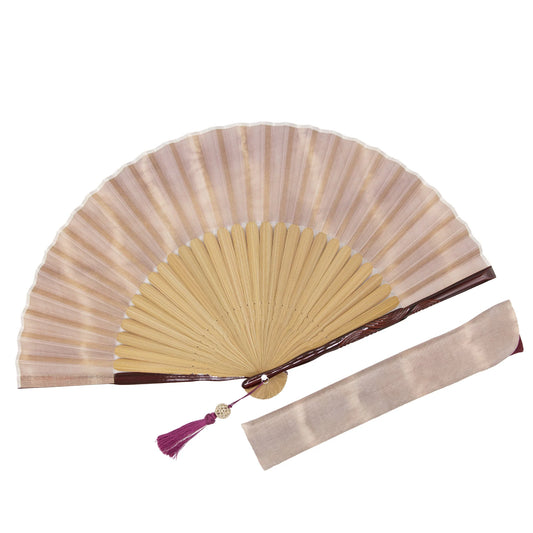 Kyo-sensu (Japanese folding fan) for Women - Shibori / Purple - , Made in Kyoto, Japan , Kyoto sensu