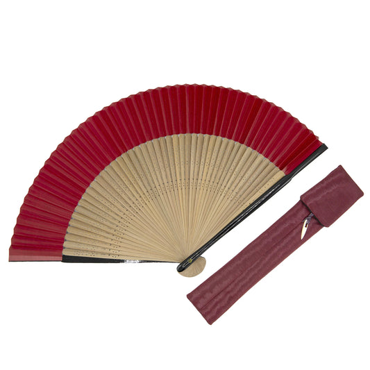 Kyo-sensu (Japanese folding fan) for Men - Kakishibu / Red - , Made in Kyoto , Japan, Kyoto sensu