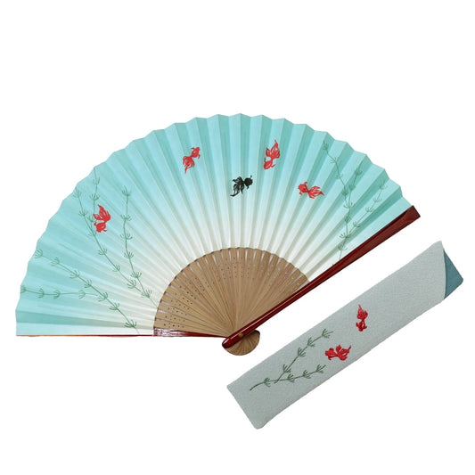 Kyo-sensu (Japanese folding fan) for Women - Goldfish - , Made in Kyoto, Japan , Kyoto sensu
