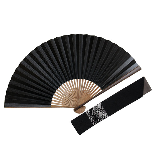 Kyo-sensu (Japanese folding fan) for Men - Kakishibu / Black - , Made in Kyoto, Japan , Kyoto sensu