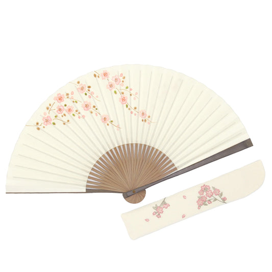 Kyo-sensu (Japanese folding fan) for Women - Cherry Blossom - , Made in Kyoto, Japan , Kyoto sensu
