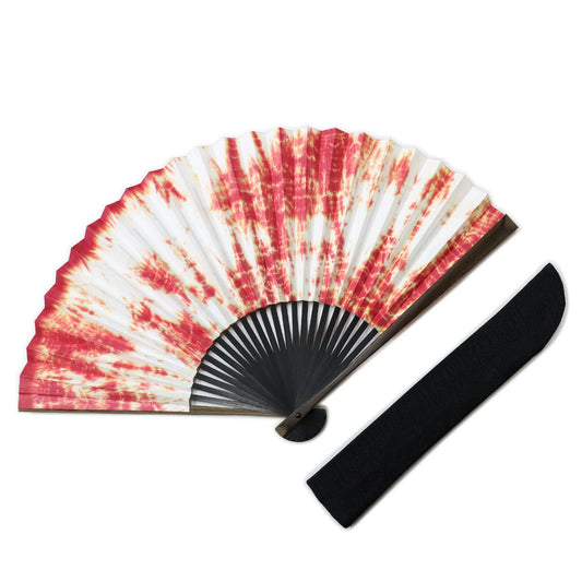 Kyo-sensu (Japanese folding fan) for Men - Shibori / Reddish Brown - , Made in Kyoto, Japan , Kyoto sensu