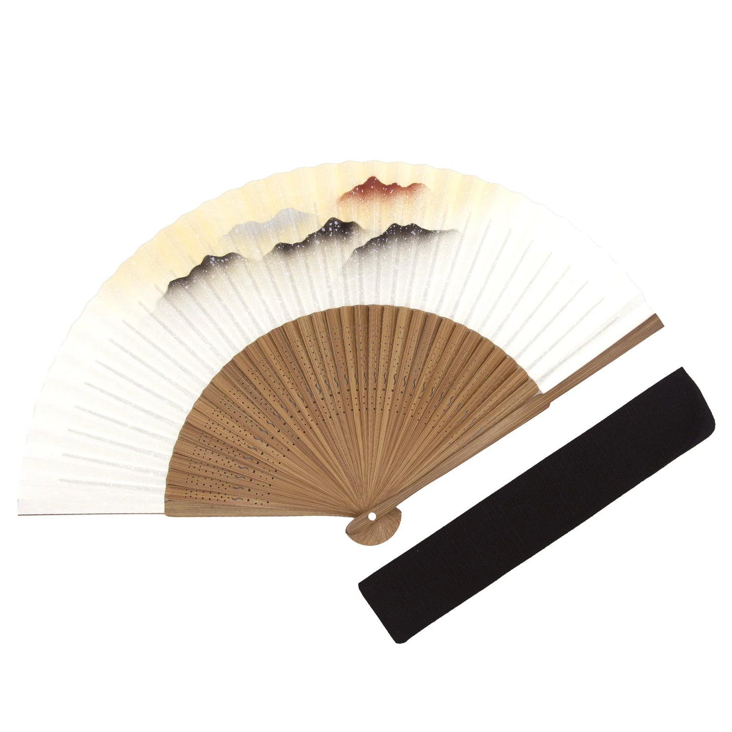 Kyo-sensu (Japanese folding fan) for Men - Mountain - , Made in Kyoto, Japan , Kyoto sensu