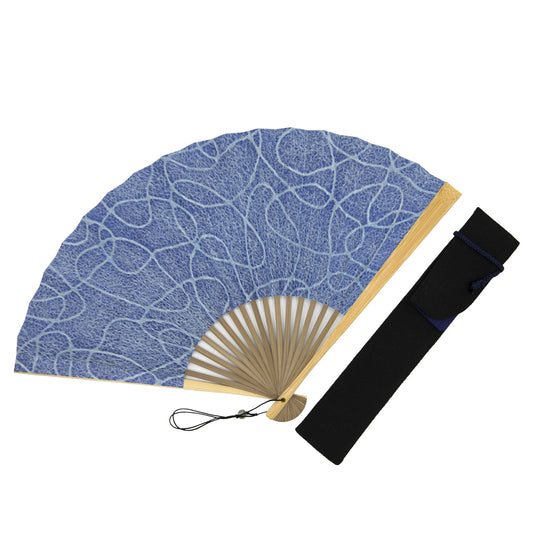 Kyo-sensu (Japanese folding fan) for Men - Tosa Washi / Ukigumo Pattern (Floating Clouds Pattern) - , Made in Kyoto, Japan , Kyoto sensu