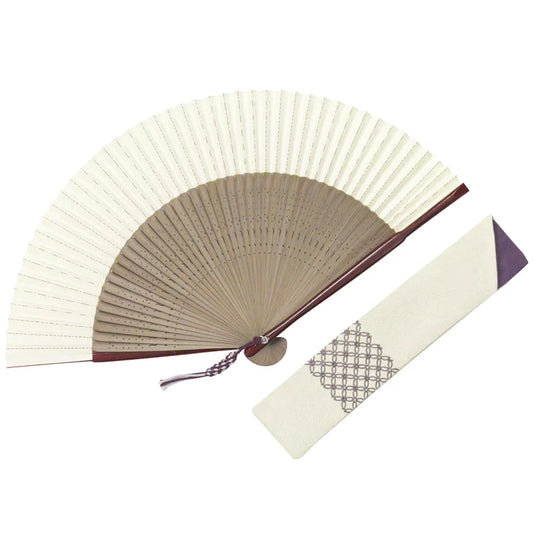Kyo-sensu (Japanese folding fan) for Women - Shippo (Interlocking Circles) Pattern -, Made in Kyoto, Japan, Kyoto sensu