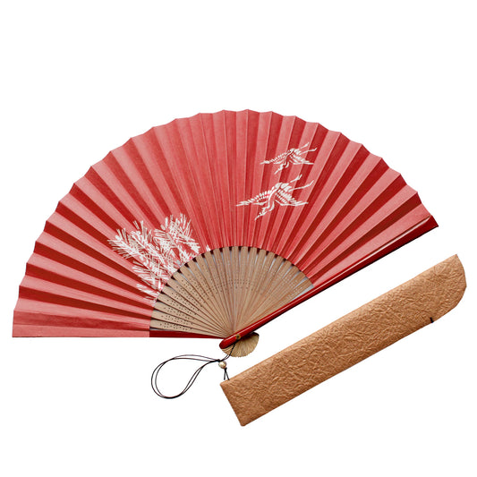 Kyo-sensu (Japanese folding fan) for Men - Kyo Karakami / Crane - , Made in Kyoto, Japan , Kyoto sensu