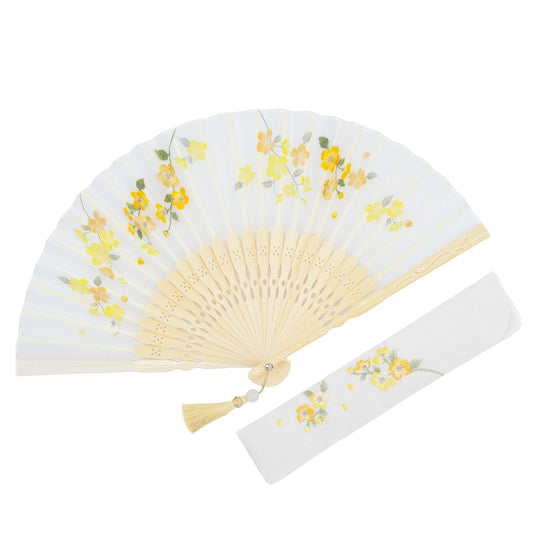 Kyo-sensu (Japanese folding fan) for Women - Kerria - , Made in Kyoto, Japan , Kyoto sensu
