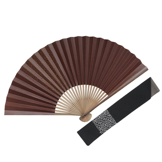 Kyo-sensu (Japanese folding fan) for Men - Kakishibu / Brown - , Made in Kyoto, Japan , Kyoto sensu