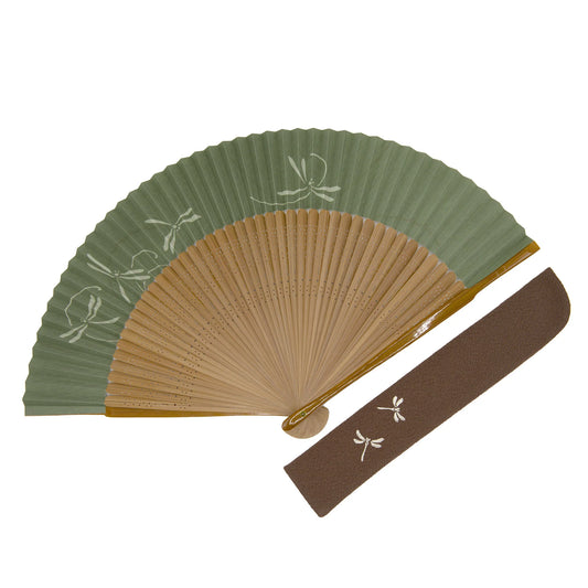Kyo-sensu (Japanese folding fan) for Men - Dragonfly - , Made in Kyoto, Japan , Kyoto sensu