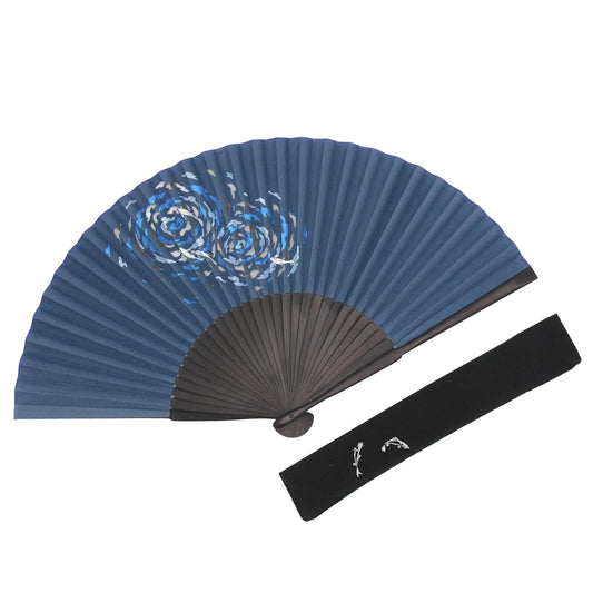 Kyo-sensu (Japanese folding fan) for Men - Kirie / Sweetfish - , Made in Kyoto, Japan , Kyoto sensu