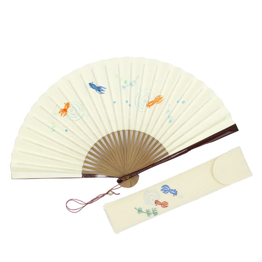 Kyo-sensu (Japanese folding fan) for Women - Goldfish - , Made in Kyoto, Japan , Kyoto sensu