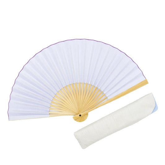 Kyo-sensu (Japanese folding fan) for Women - Traditional Japanese Color / Fuji-iro (Wisteria Color) -, Made in Kyoto, Japan, Kyoto sensu