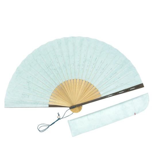 Kyo-sensu (Japanese folding fan) for Women - Kurotani Washi / Balloon Flower - , Made in Kyoto, Japan , Kyoto sensu