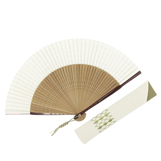 Kyo-sensu (Japanese folding fan) for Women - Tatewaku (Rising Steam) Pattern -, Made in Kyoto, Japan, Kyoto sensu