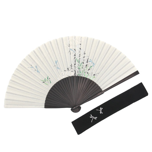 Kyo-sensu (Japanese folding fan) for Men - Kirie / Dragonfly - , Made in Kyoto, Japan , Kyoto sensu