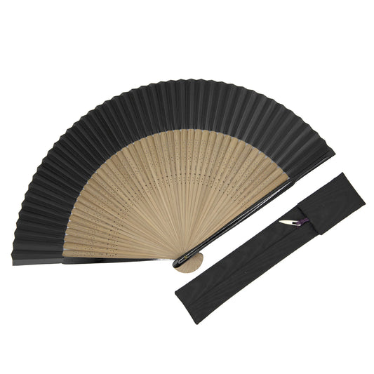 Kyo-sensu (Japanese folding fan) for Men - Kakishibu / Black - , Made in Kyoto , Japan, Kyoto sensu