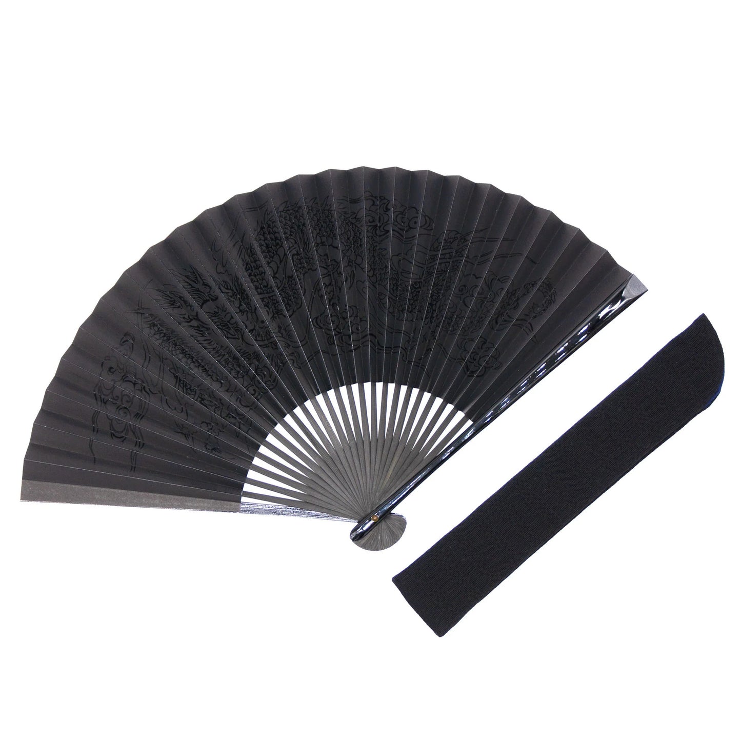 Kyo-sensu (Japanese folding fan) for Men - Urushi Lacquer Painting / Dragon - , Made in Kyoto, Japan , Kyoto sensu