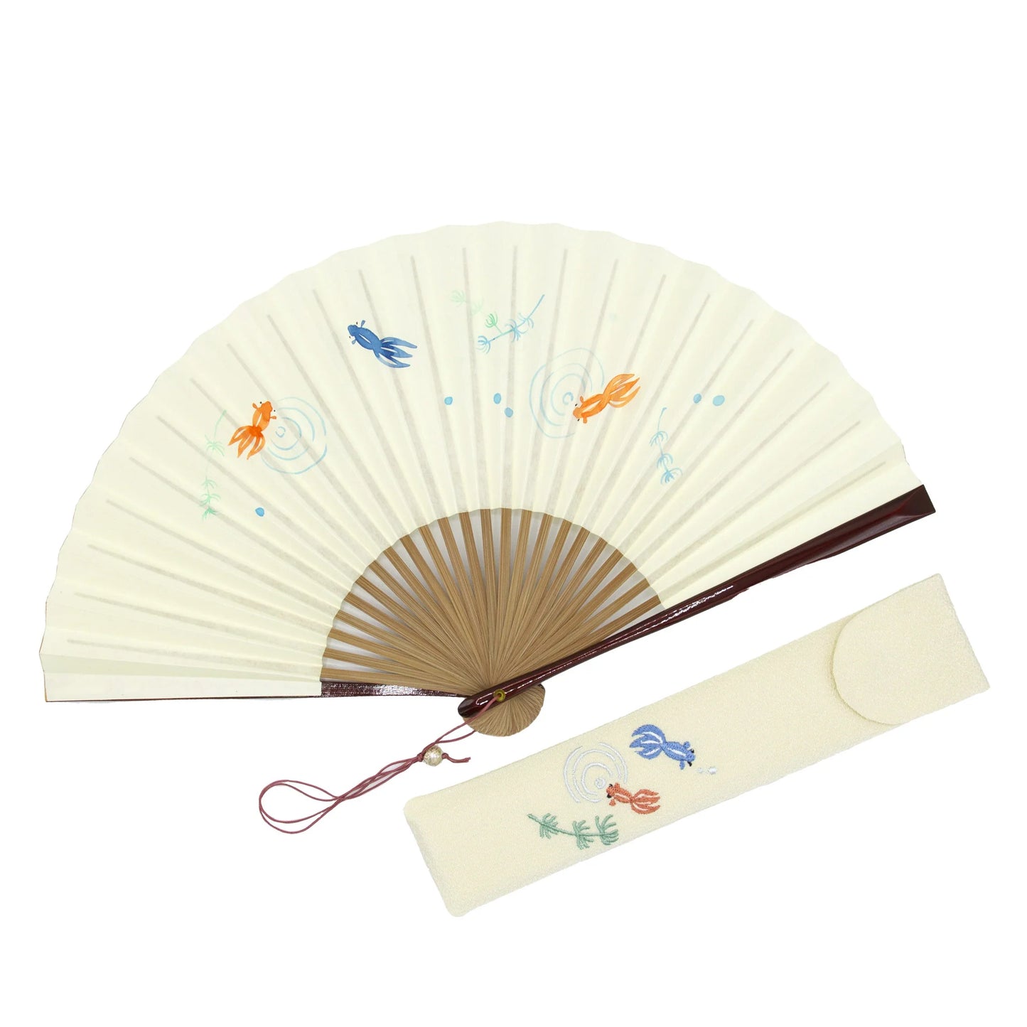 Kyo-sensu (Japanese folding fan) for Women - Goldfish - , Made in Kyoto, Japan , Kyoto sensu