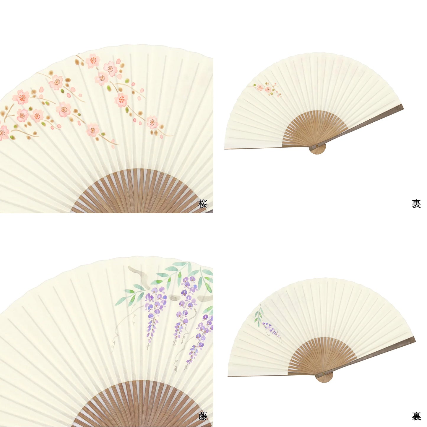 Kyo-sensu (Japanese folding fan) for Women - Asiatic Dayflower - , Made in Kyoto, Japan , Kyoto sensu