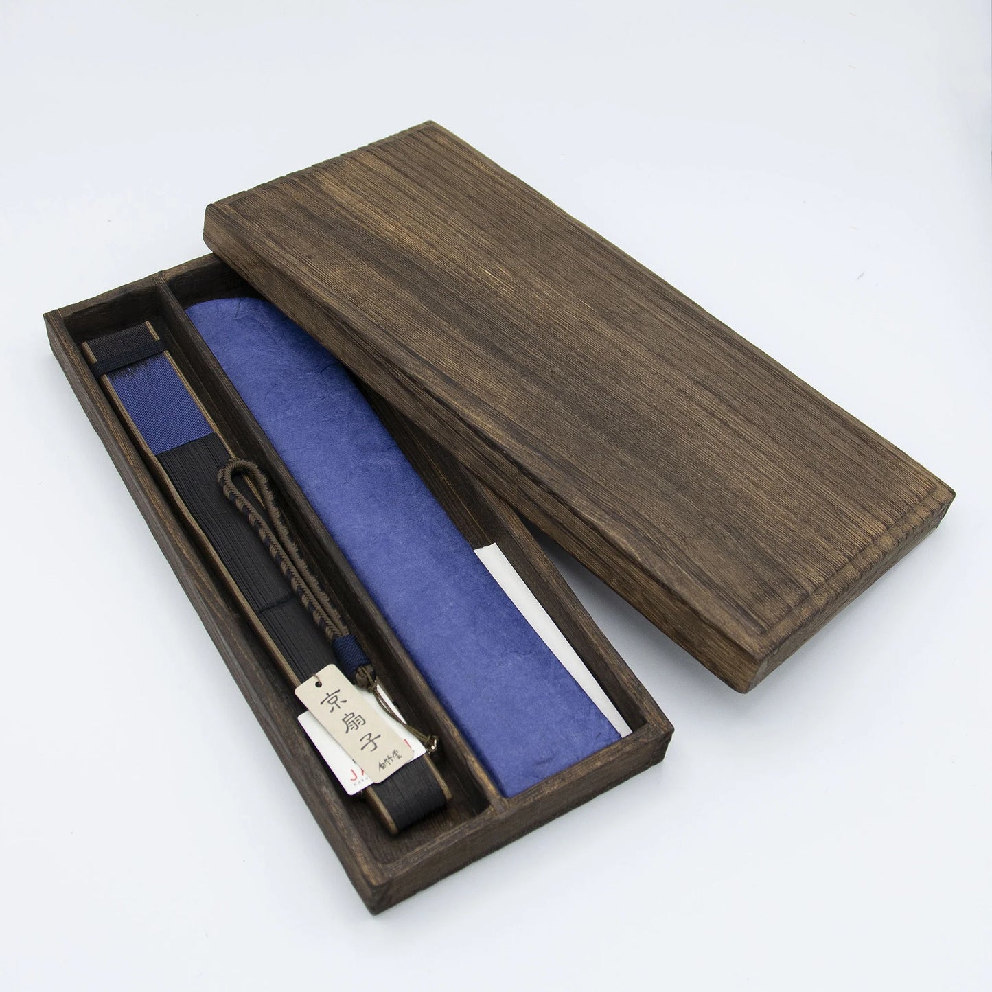Kyo-sensu (Japanese folding fan) for Men - Kurotani Washi / Green - , Made in Kyoto, Japan , Kyoto sensu
